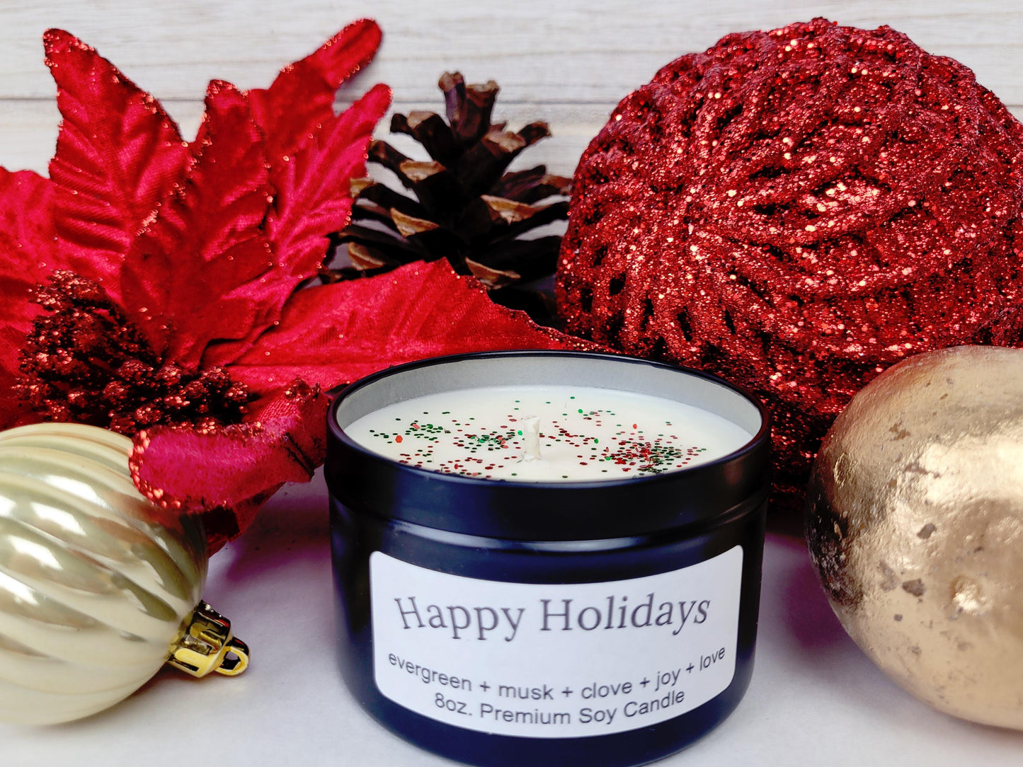 Chloe & Co. Happy Holidays 8oz Soy Candle