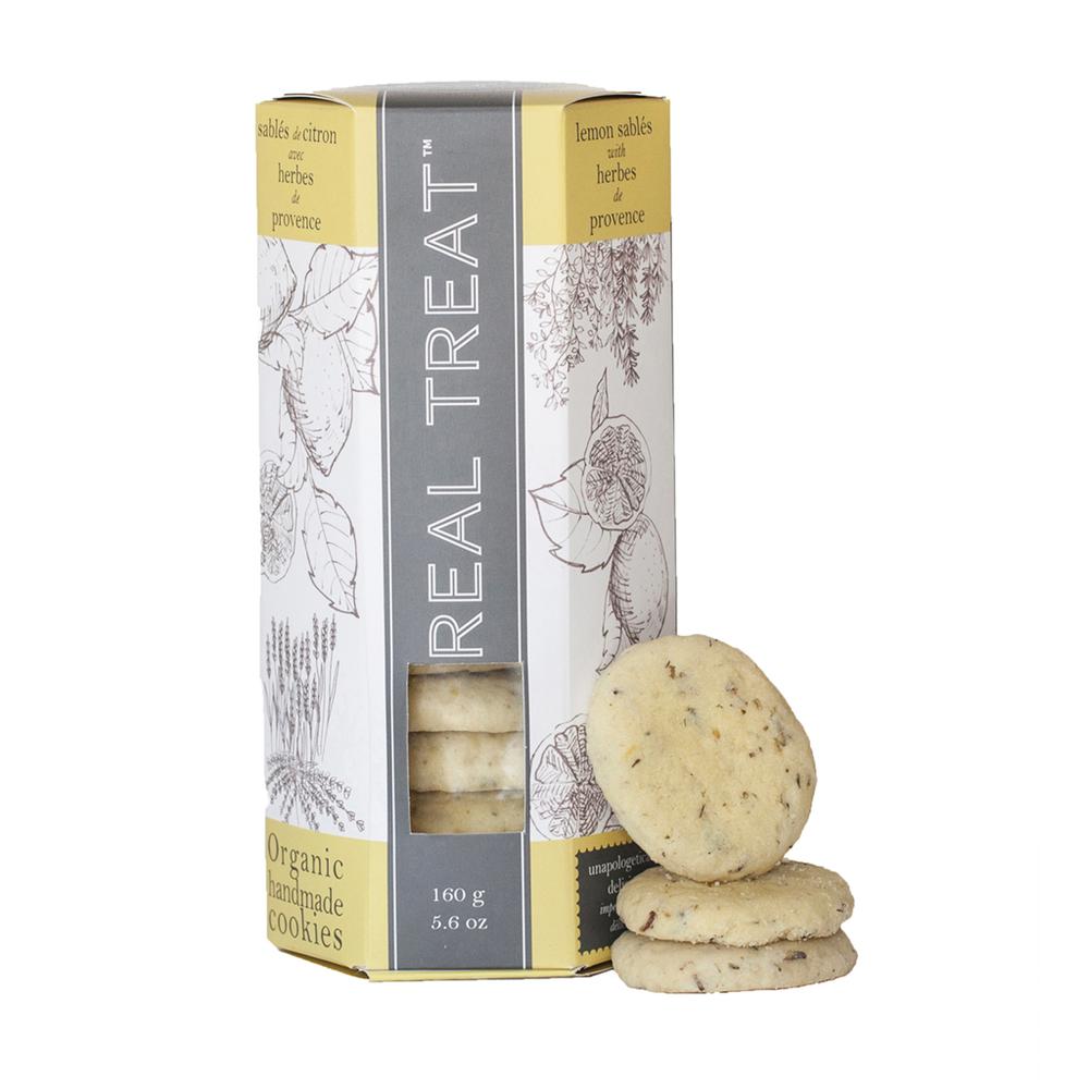 Organic Lemon Sables with Herbes de Provence, 140g