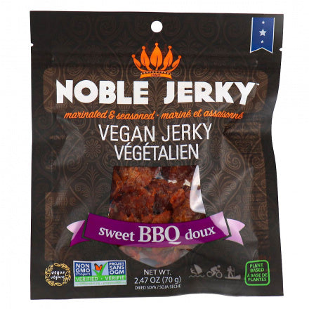 Noble Vegan Jerky (plantbased), Sweet BBQ, 70g